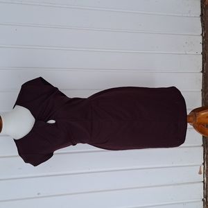 Dark Purple Keyhole dress